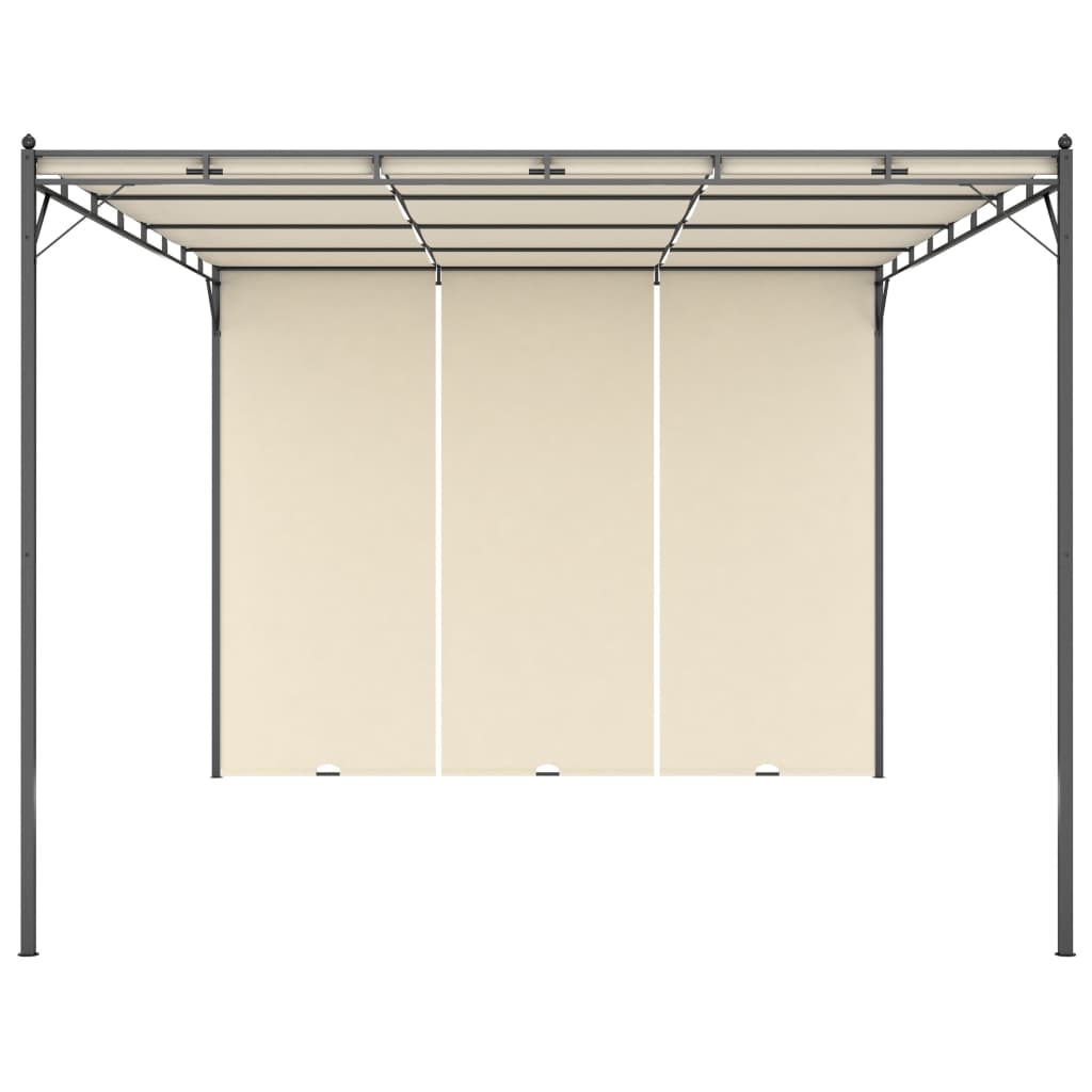 Gartenpavillon Mit Seitenvorhang 4X3X2,25 M