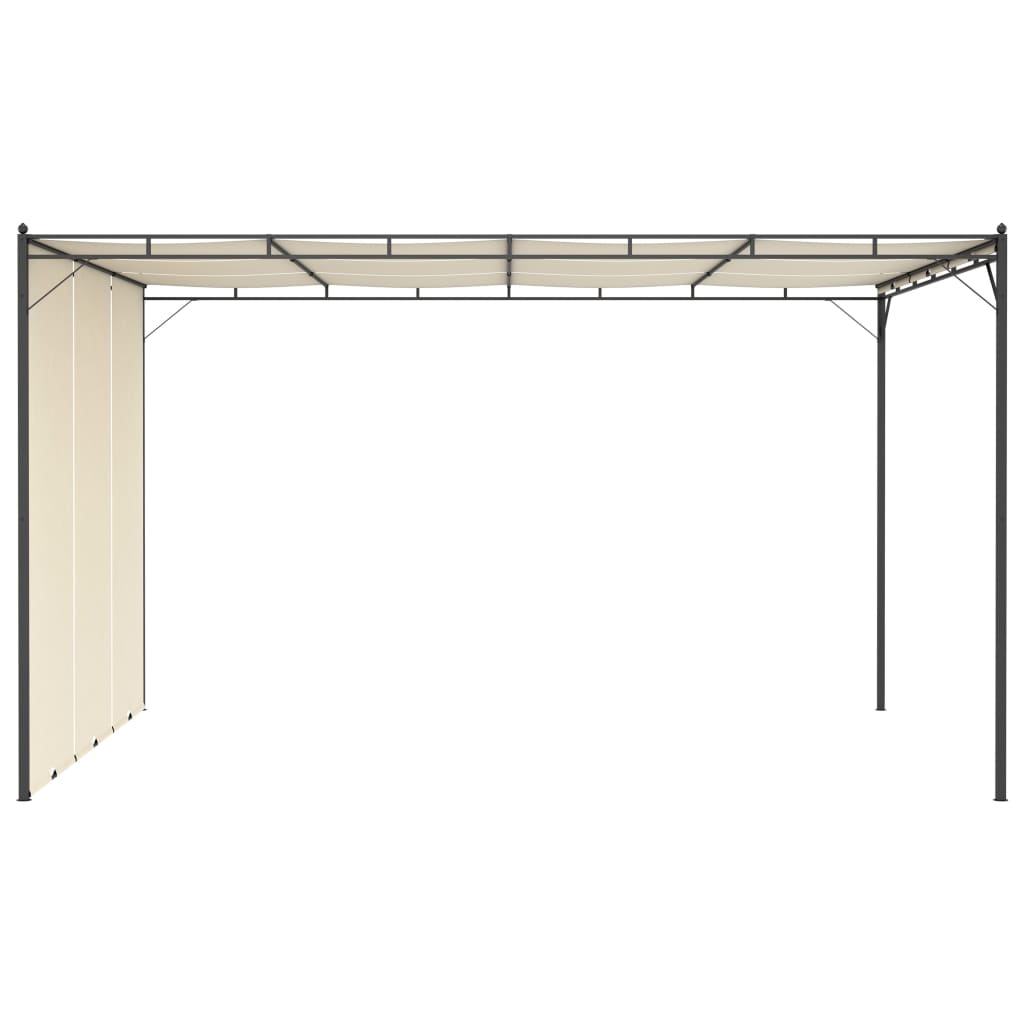 Gartenpavillon Mit Seitenvorhang 4X3X2,25 M