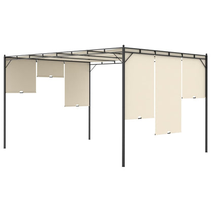 Gartenpavillon Mit Seitenvorhang 4X3X2,25 M