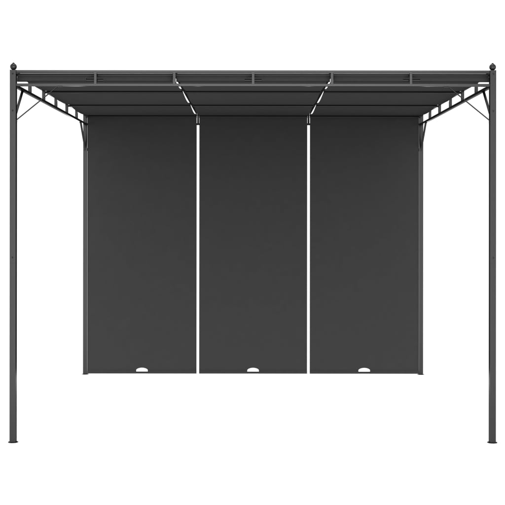 Gartenpavillon Mit Seitenvorhang 3X3X2,25 M