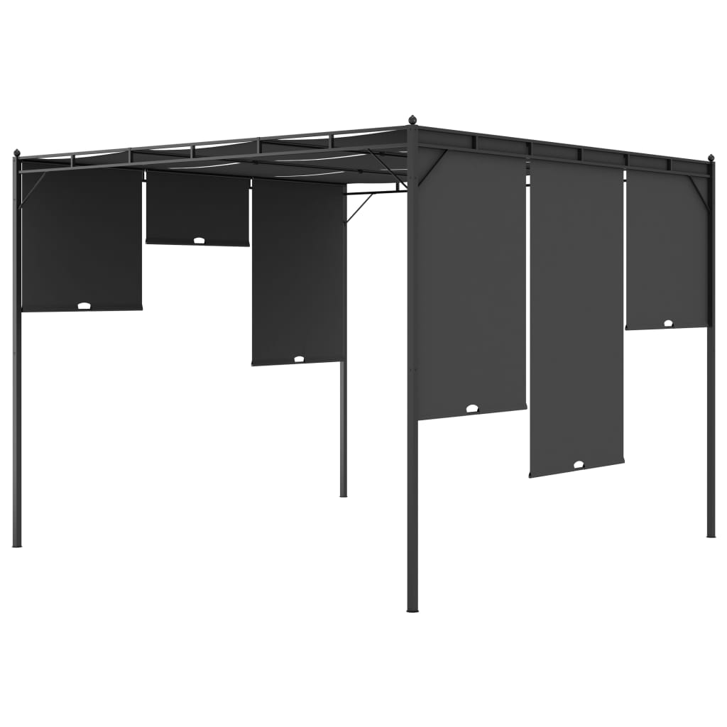 Gartenpavillon Mit Seitenvorhang 3X3X2,25 M