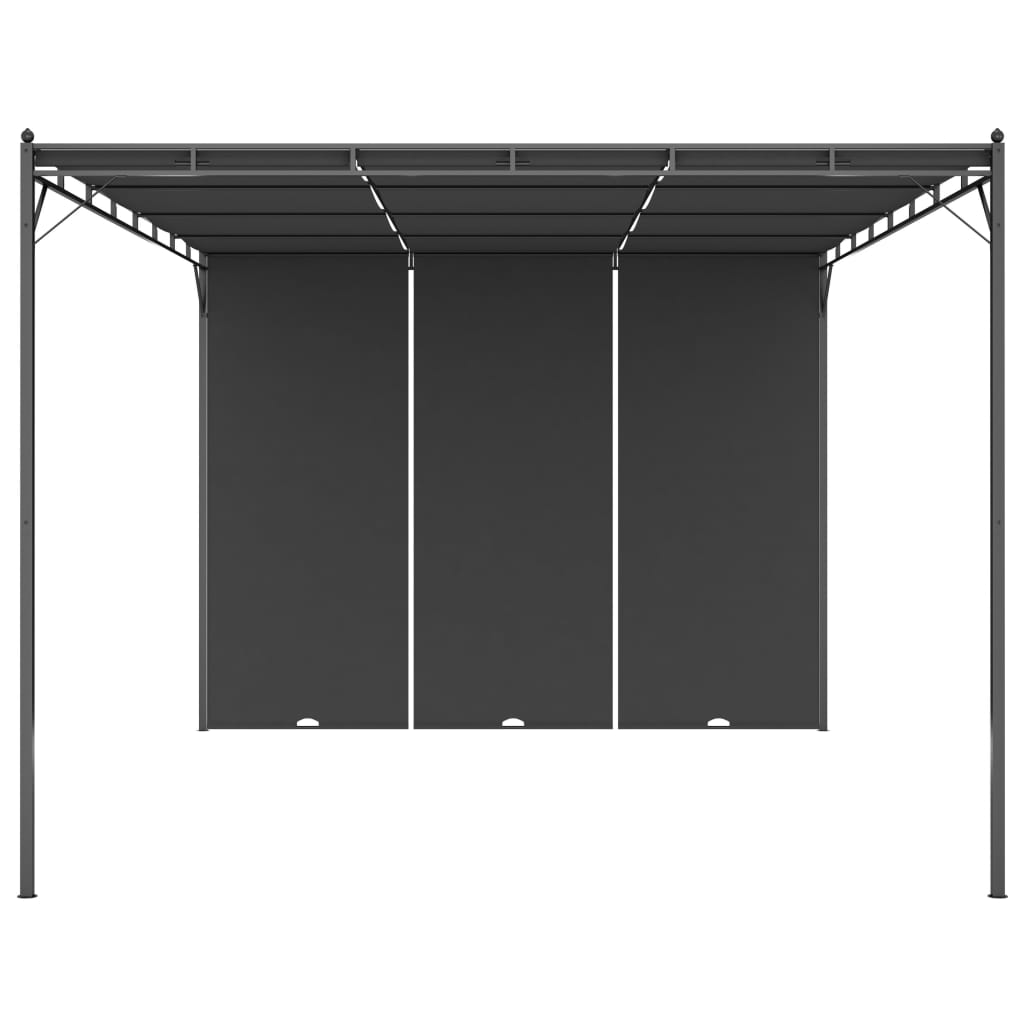 Gartenpavillon Mit Seitenvorhang 4X3X2,25 M