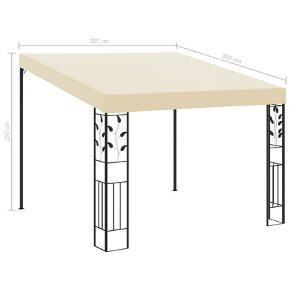 Wand-Pavillon 3X3X2,5 M Weiß