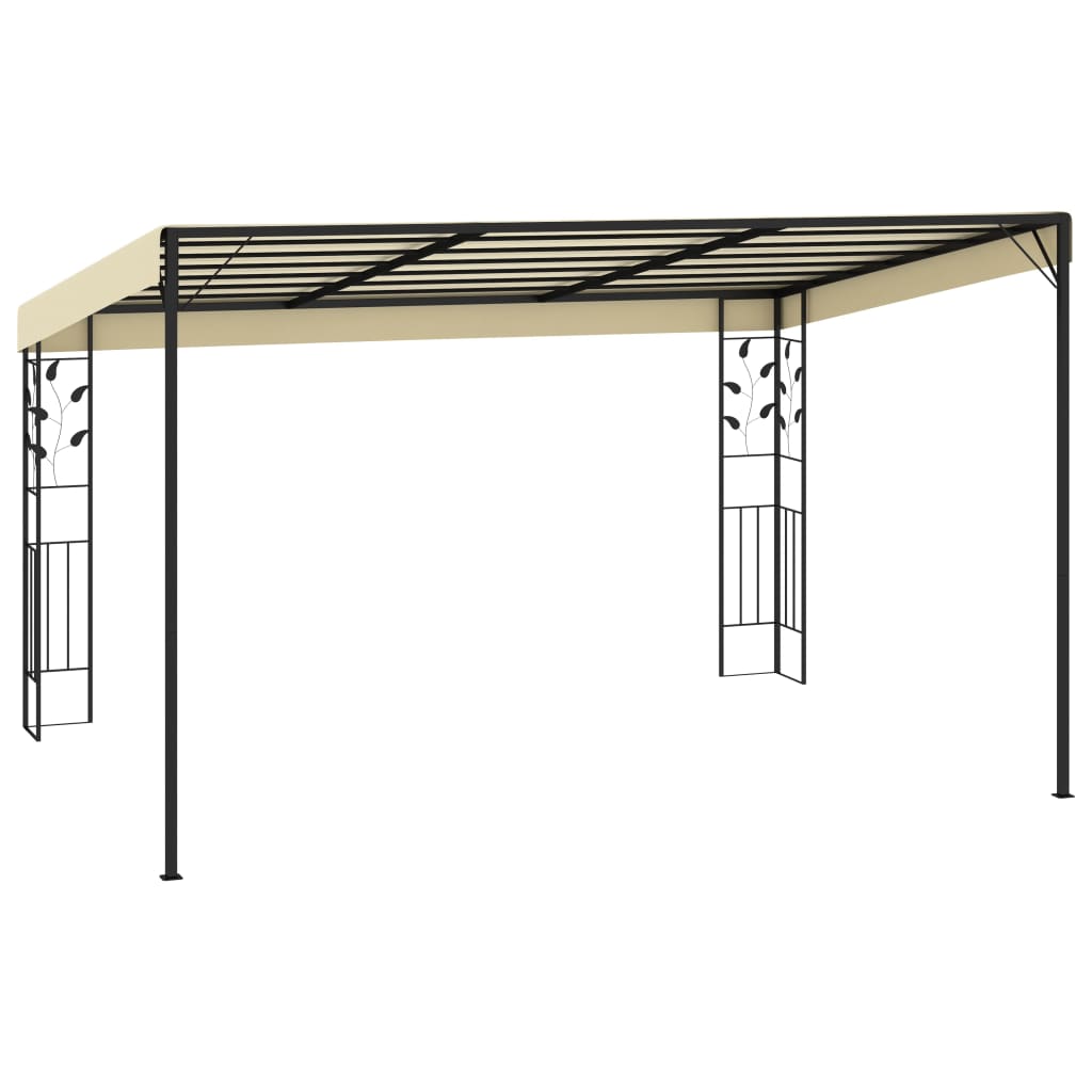 Wand-Pavillon 4X3X2,5 M Weiß