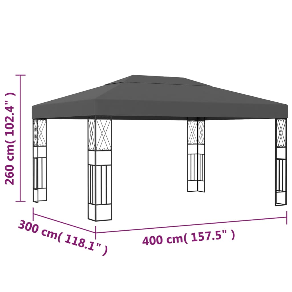 Pavillon 3×4 M Stoff