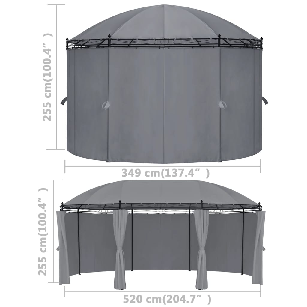 Pavillon Mit Vorhängen 520X349X255 Cm