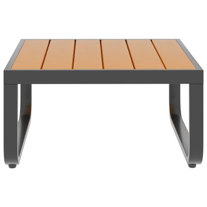 4-Tlg. Garten-Ecksofa-Set Mit Auflagen Aluminium Und Wpc