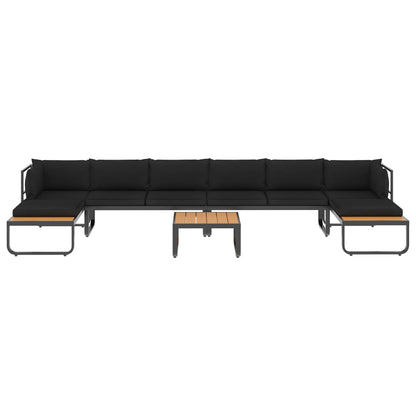 5-Tlg. Garten-Ecksofa-Set Mit Auflagen Aluminium Und Wpc