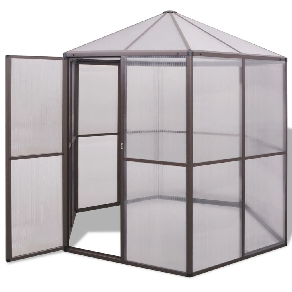 Gewächshaus Aluminium 240×211×232 Cm