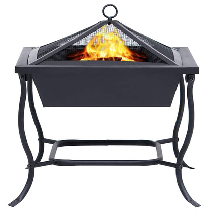 Feuerstelle Schwarz 42X42X45 Cm Stahl