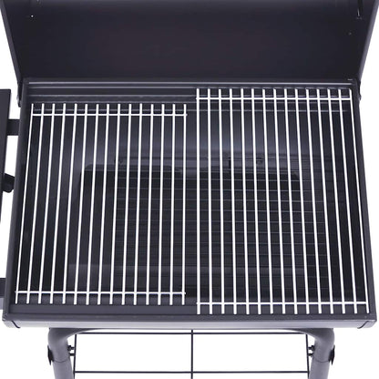 Holzkohlegrill Smoker Mit Unterer Ablage Schwarz