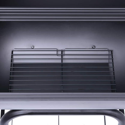 Holzkohlegrill Smoker Mit Unterer Ablage Schwarz