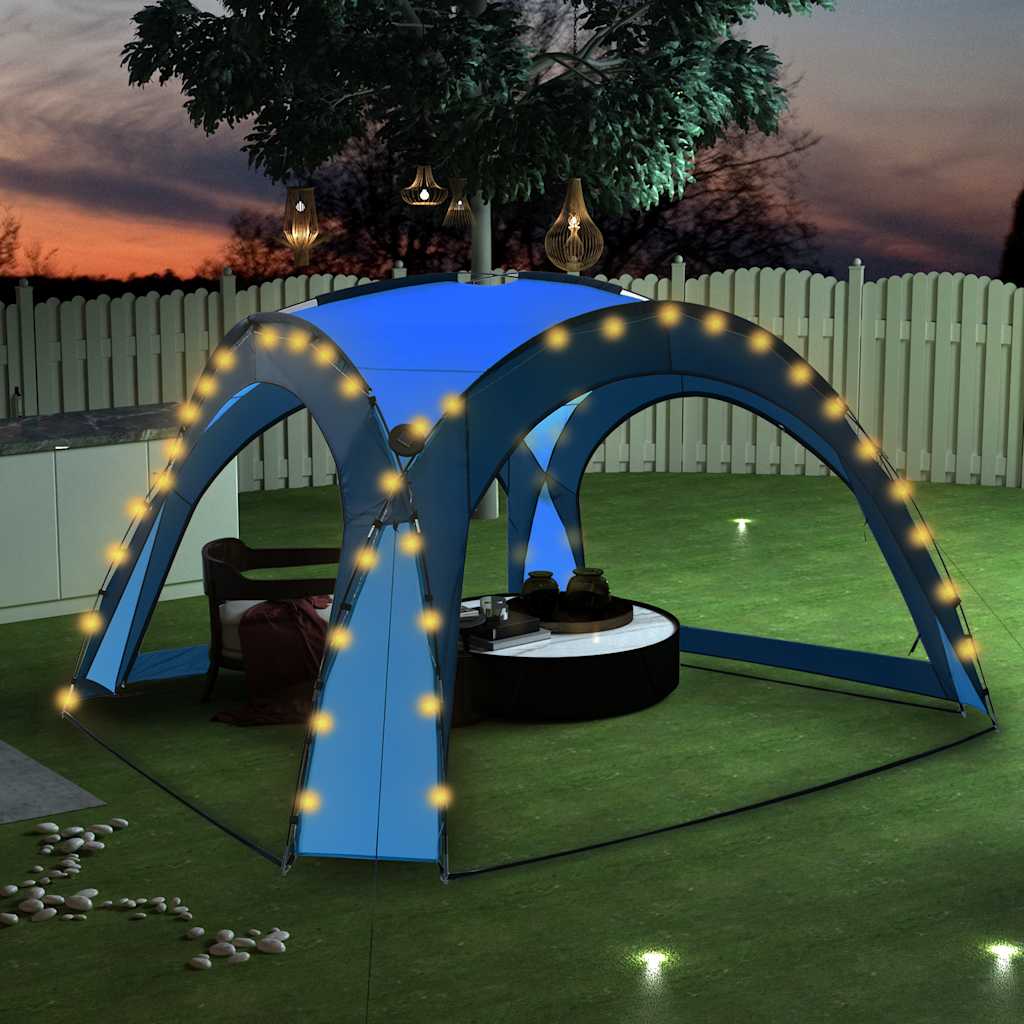 Partyzelt Mit Led Und 4 Seitenwänden 3,6X3,6X2,3 M Tarnfarben