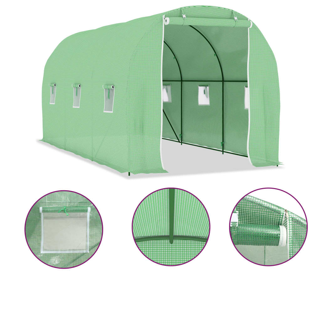 Gewächshaus 9 M² 4,5X2X2 M