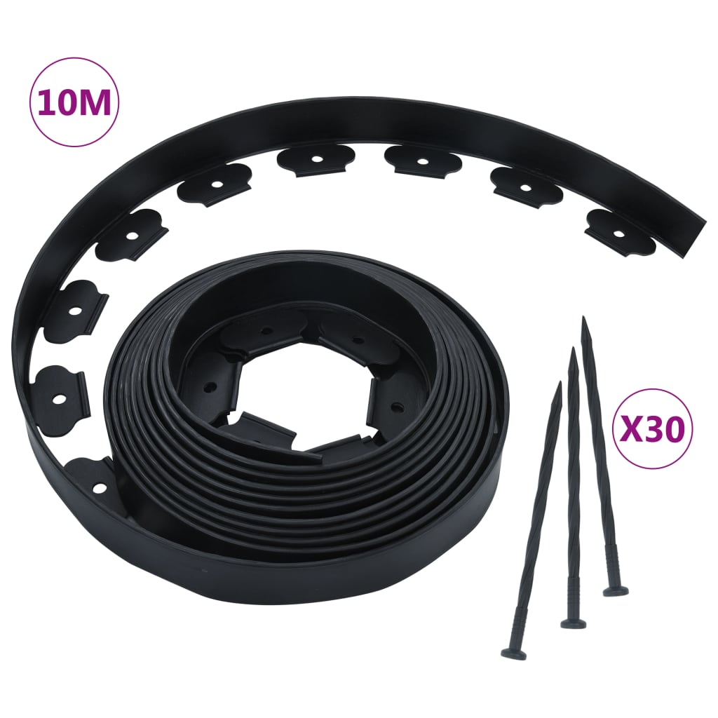 Flexible Rasenkante Mit 30 Nägeln 10 M 5 Cm