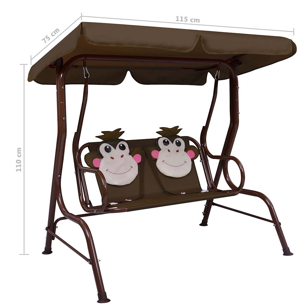 Kinder-Hollywoodschaukel 115×75×110 Cm Stoff