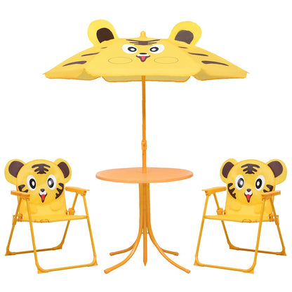 3-Tlg. Garten-Bistro-Set Für Kinder Mit Sonnenschirm