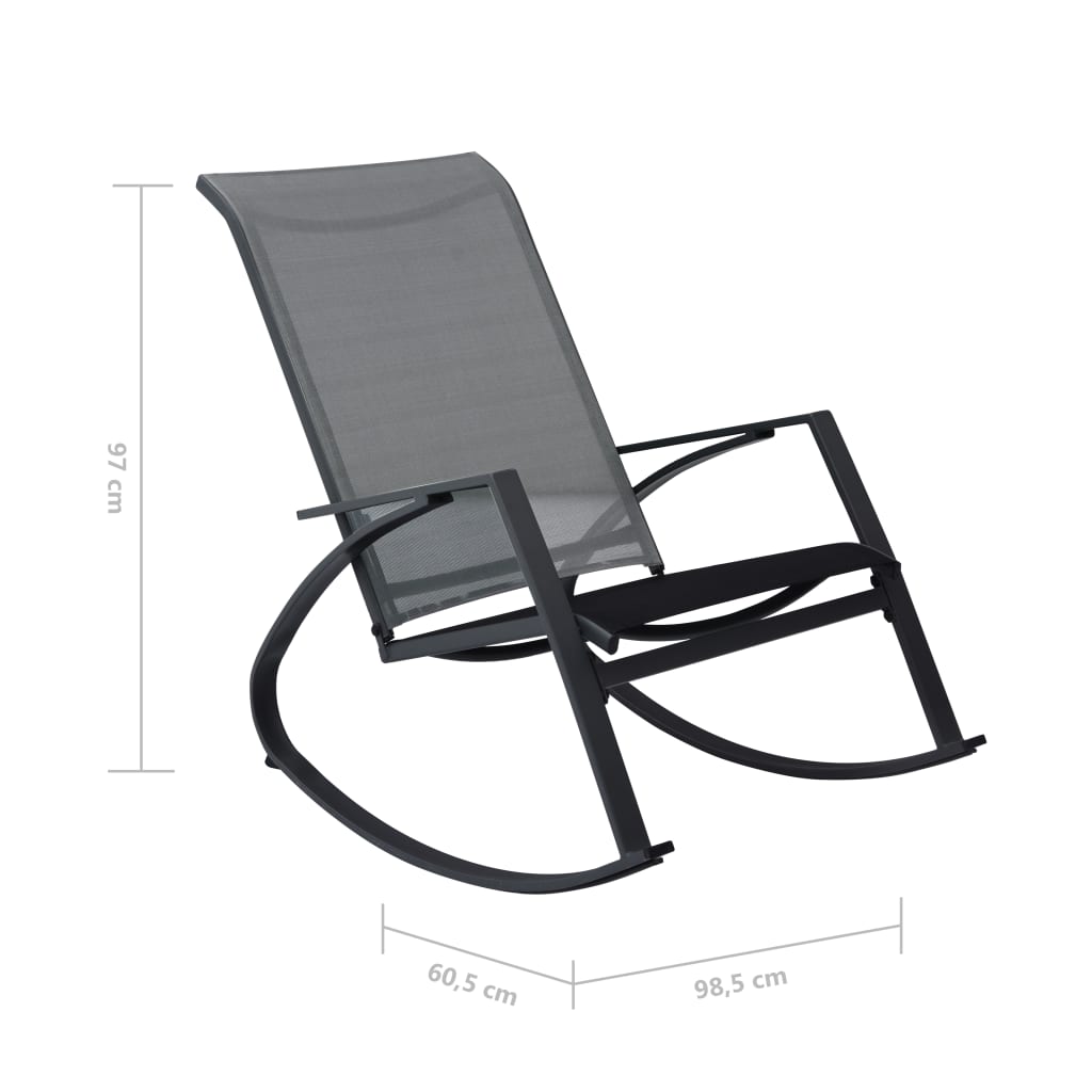 Garten-Schaukelstühle 2 Stk. Textilene
