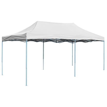 Profi-Partyzelt Faltbar 3 X 6 M Stahl Weiß