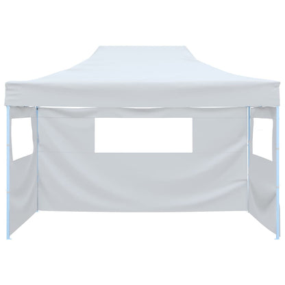Partyzelt Faltbar Mit 3 Seitenteilen 291X413X315 Cm Weiß