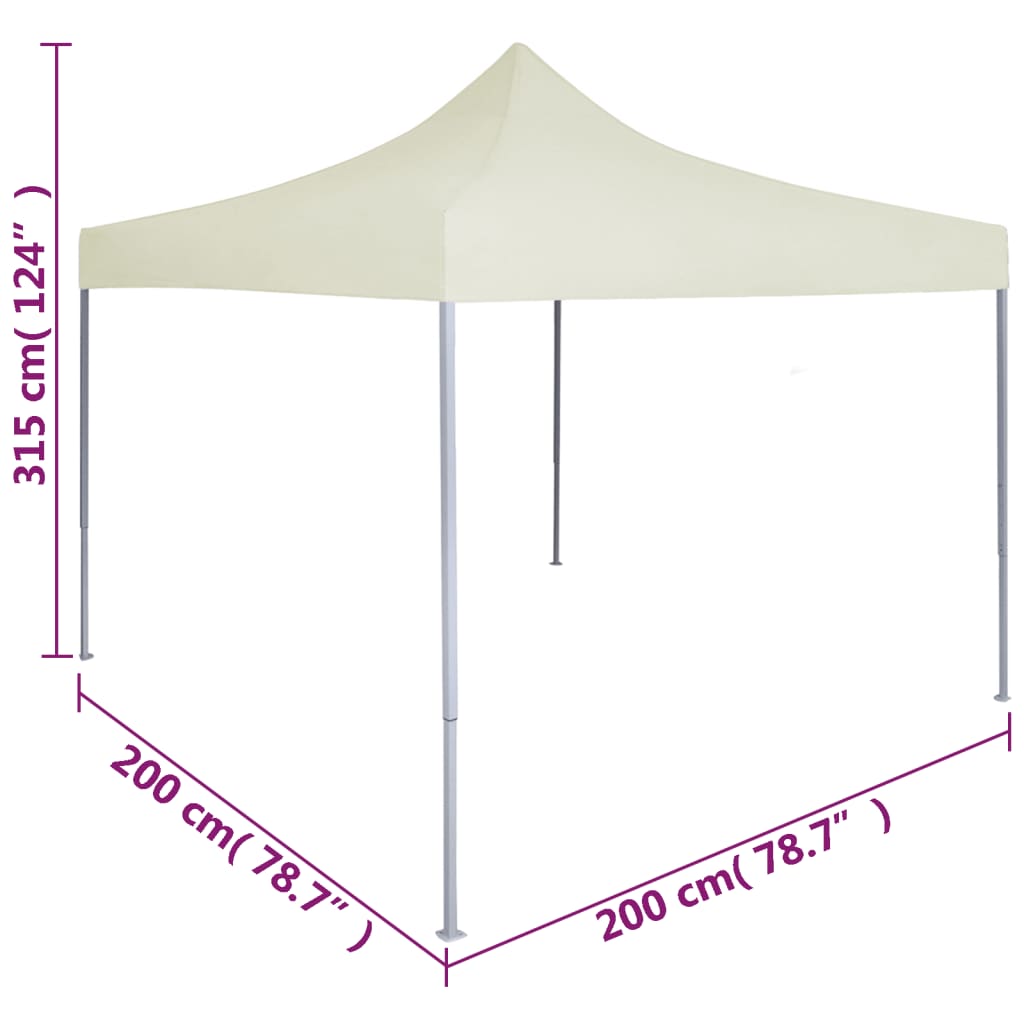 Profi-Partyzelt Faltbar 2×2 M Stahl