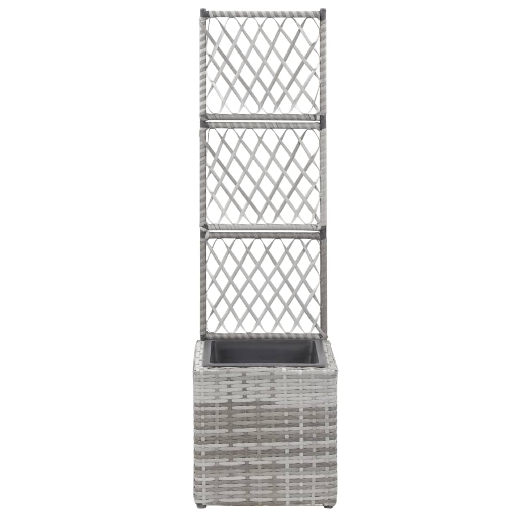 Hochbeet Mit Rankgitter 1 Topf 30X30X107 Cm Poly Rattan