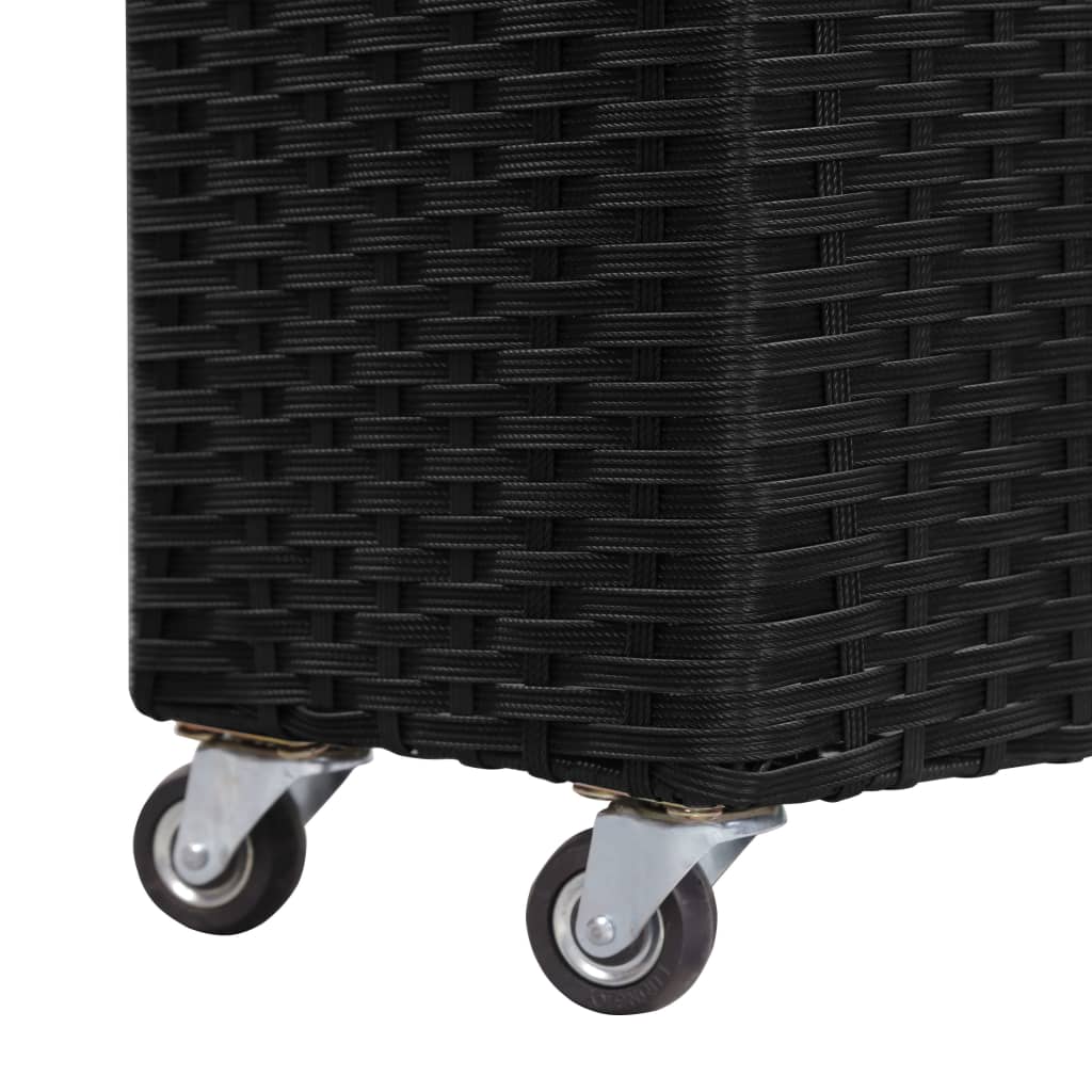 Garten-Hochbeet Mit 4 Töpfen 80X22X79 Cm Poly-Rattan