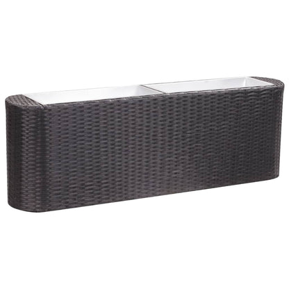 Garten-Hochbeet 120X24X40Cm Poly Rattan