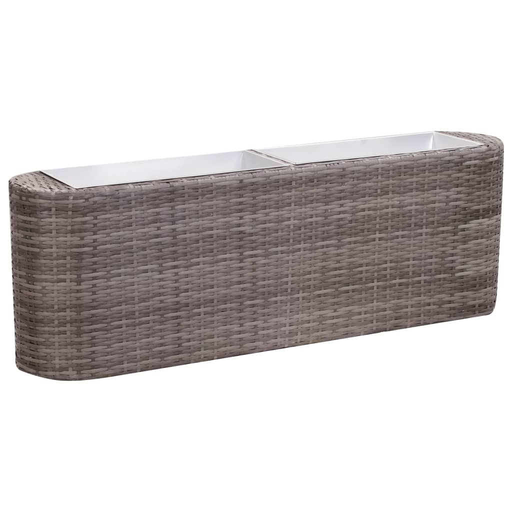 Garten-Hochbeet 120X24X40Cm Poly Rattan