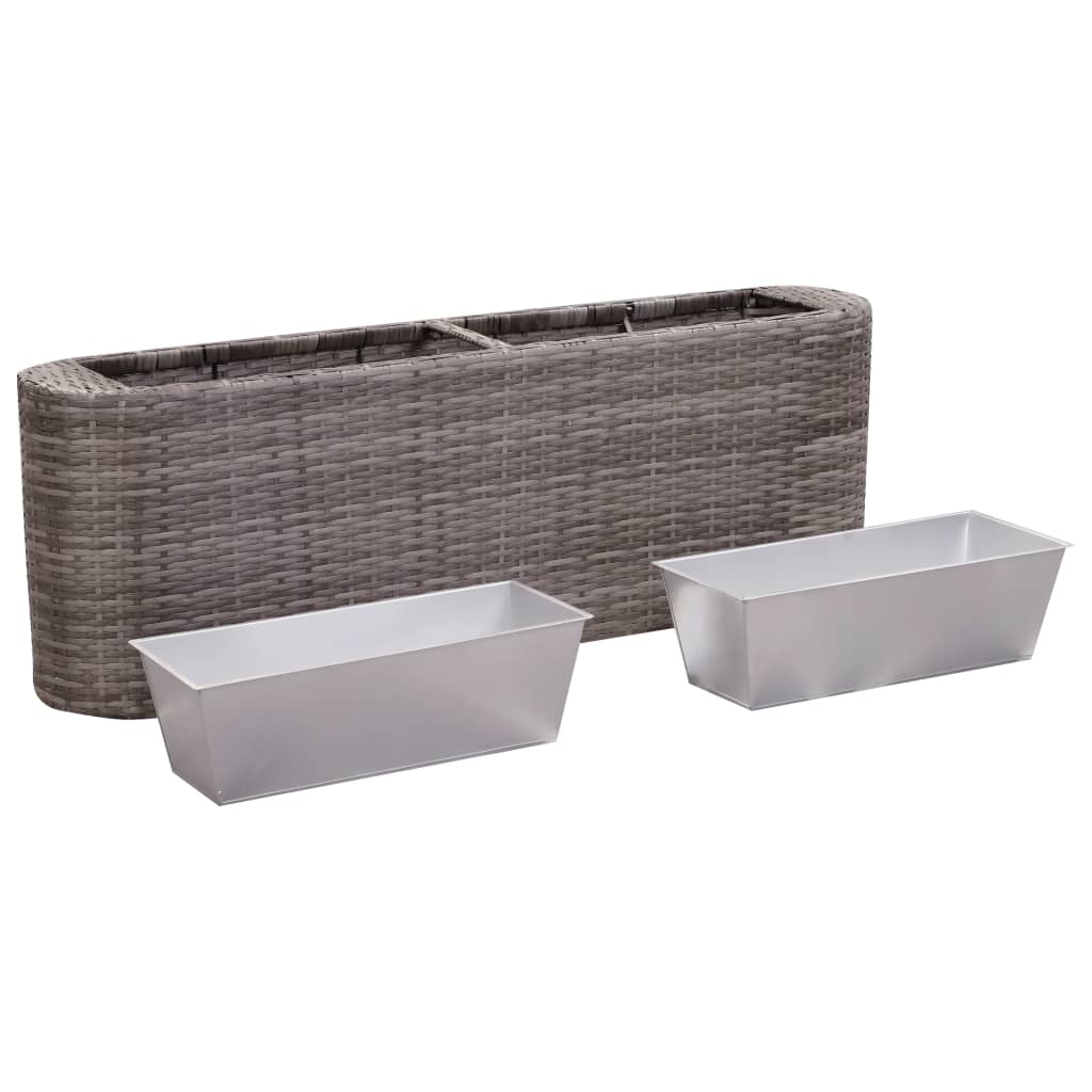 Garten-Hochbeet 120X24X40Cm Poly Rattan