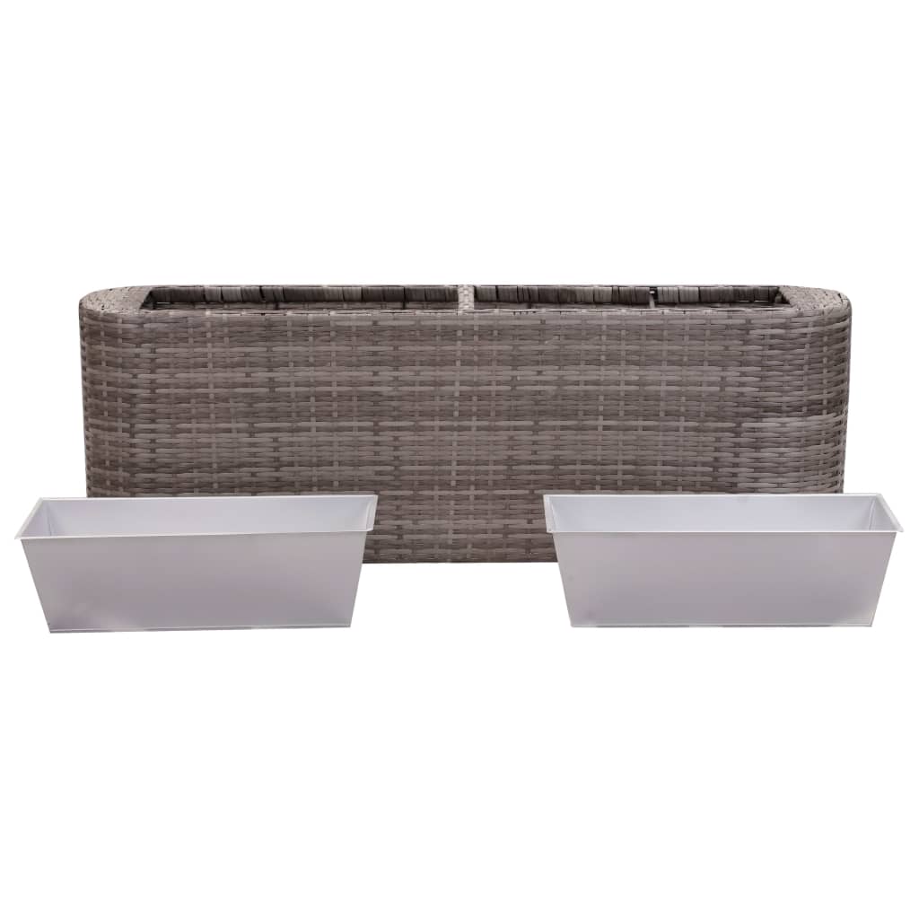 Garten-Hochbeet 120X24X40Cm Poly Rattan