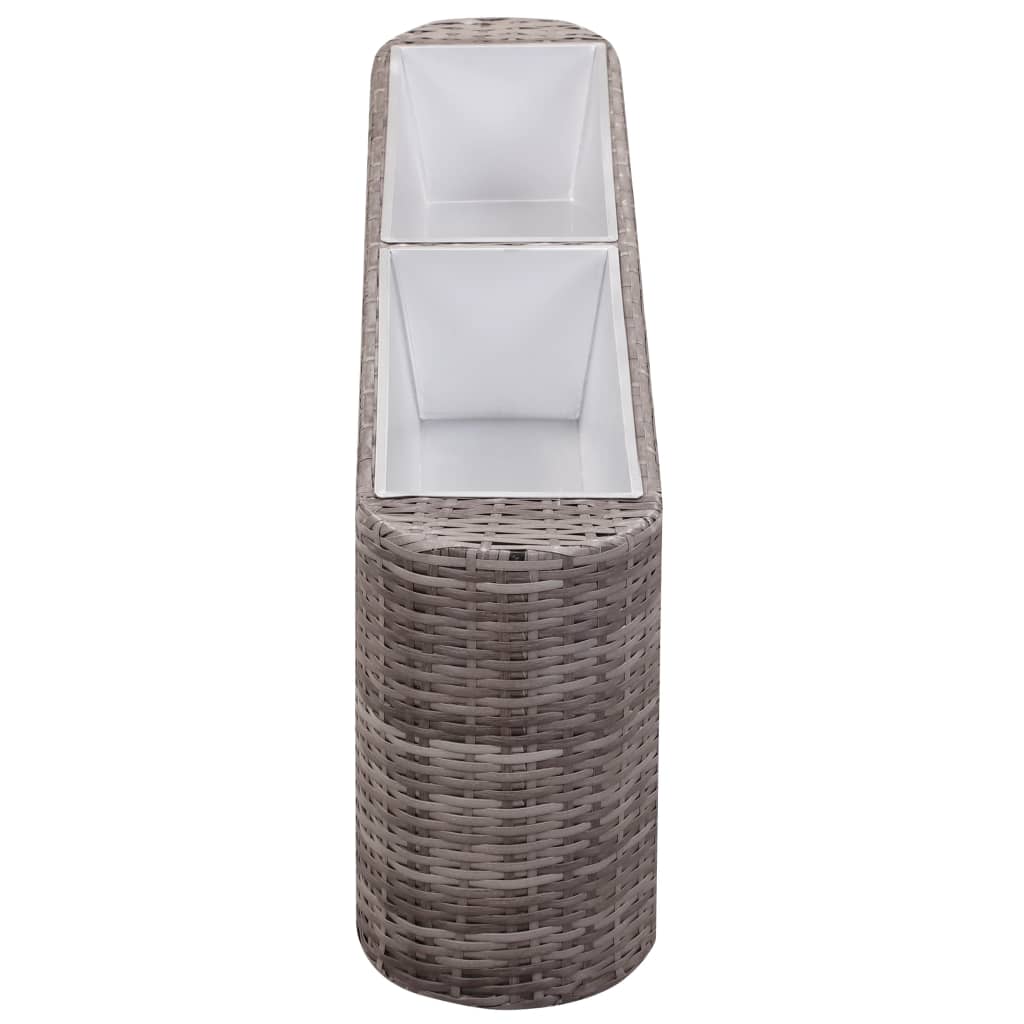 Garten-Hochbeet 120X24X40Cm Poly Rattan