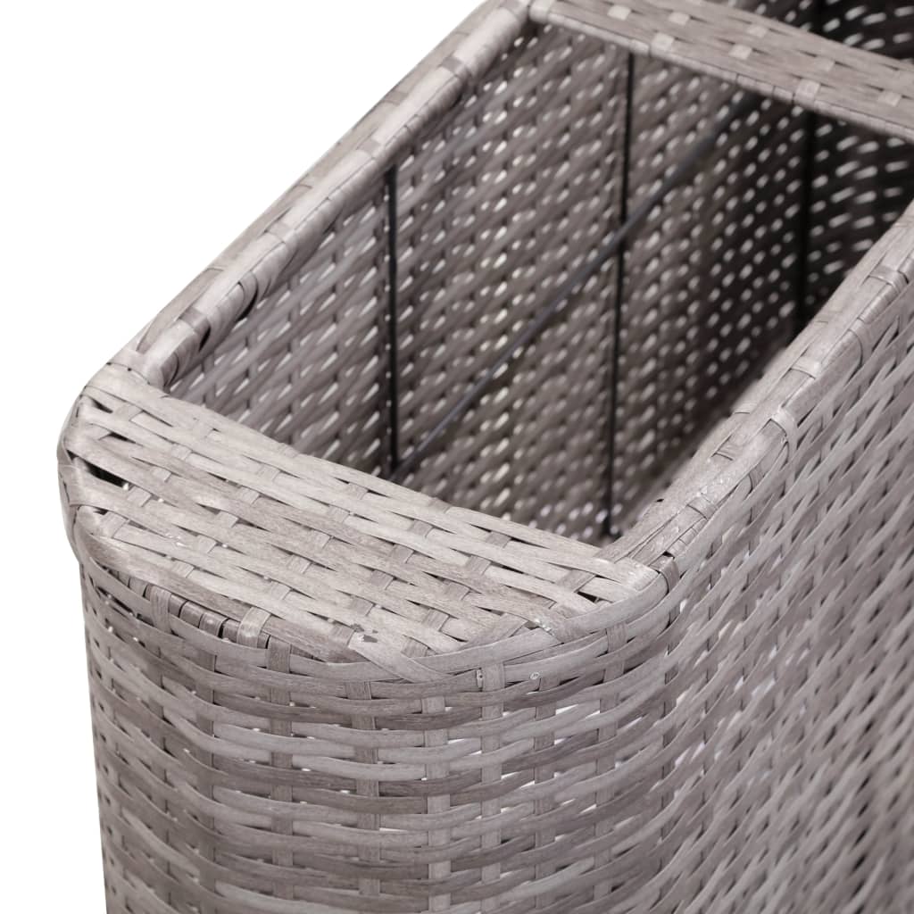 Garten-Hochbeet 120X24X40Cm Poly Rattan