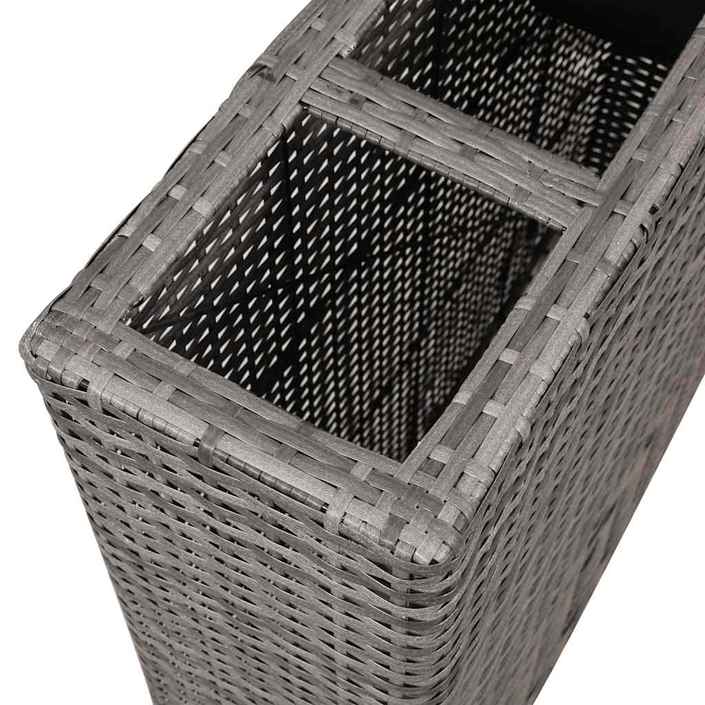Garten-Hochbeet Mit 4 Töpfen 2 Stk. Poly Rattan