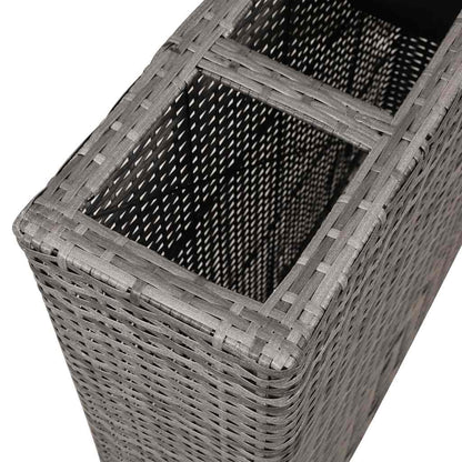 Garten-Hochbeet Mit 4 Töpfen 2 Stk. Poly Rattan