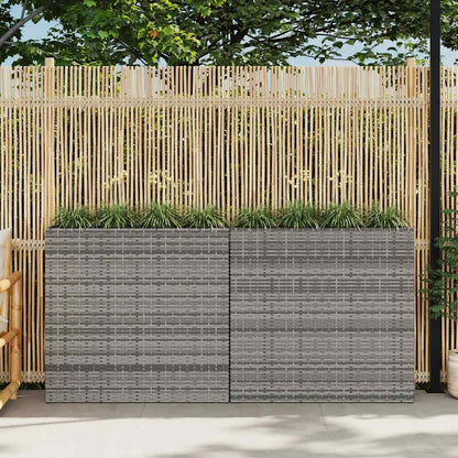 Garten-Hochbeet Mit 4 Töpfen 2 Stk. Poly Rattan