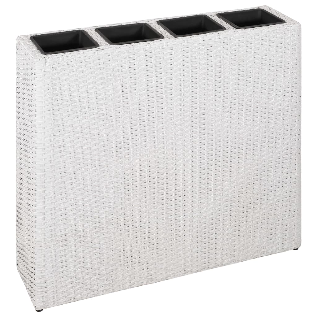Garten-Hochbeet Mit 4 Töpfen 2 Stk. Poly Rattan