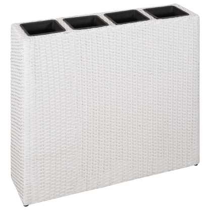 Garten-Hochbeet Mit 4 Töpfen 2 Stk. Poly Rattan