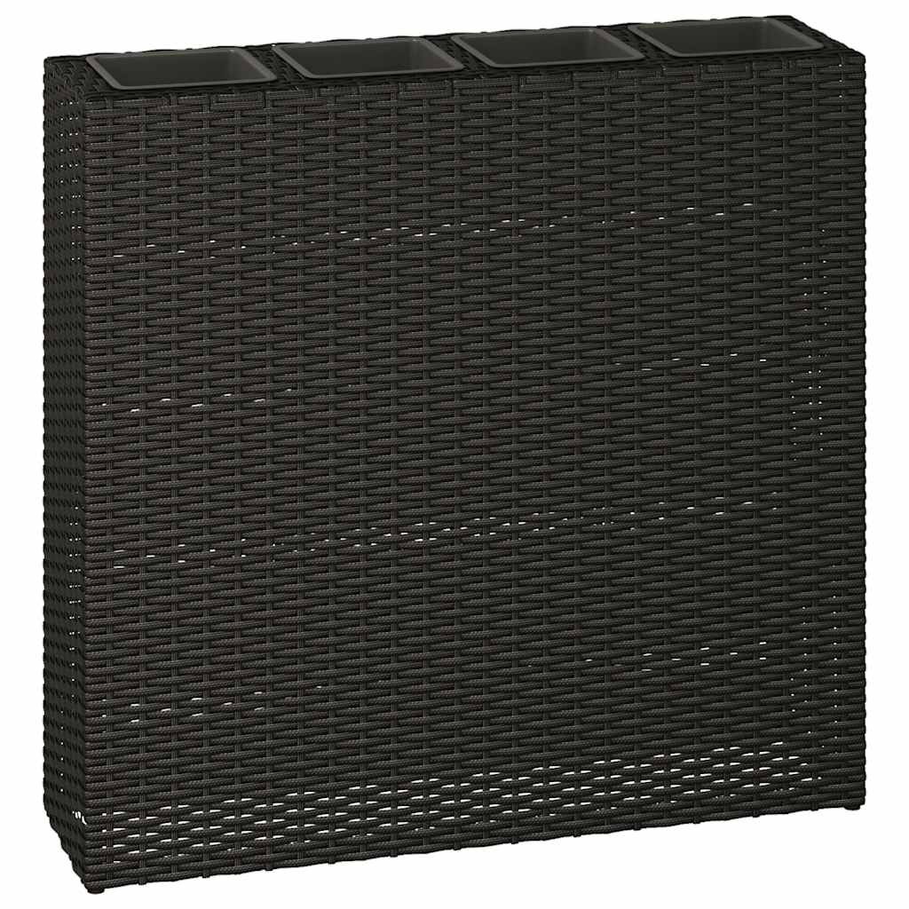 Garten-Hochbeet Mit 4 Töpfen 2 Stk. Poly Rattan