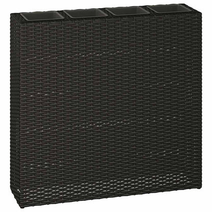 Garten-Hochbeet Mit 4 Töpfen 2 Stk. Poly Rattan