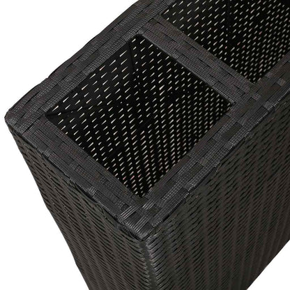 Garten-Hochbeet Mit 4 Töpfen 2 Stk. Poly Rattan