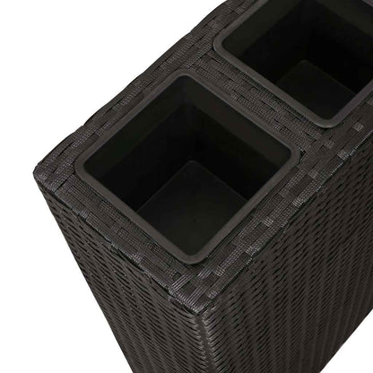Garten-Hochbeet Mit 4 Töpfen 2 Stk. Poly Rattan