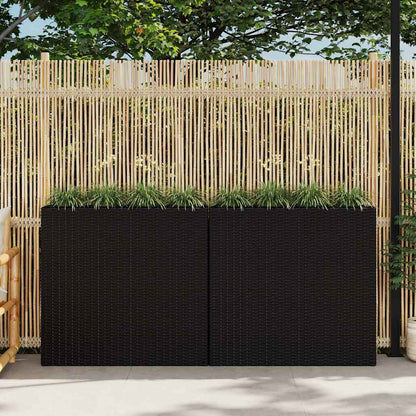 Garten-Hochbeet Mit 4 Töpfen 2 Stk. Poly Rattan