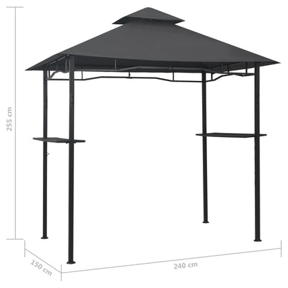 Bbq-Pavillon 240X150X255 Cm Anthrazit Stahl