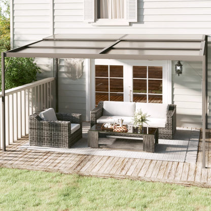 Pavillon Mit Dach Anthrazit 4X3X2,5 M Aluminium Und Stahl
