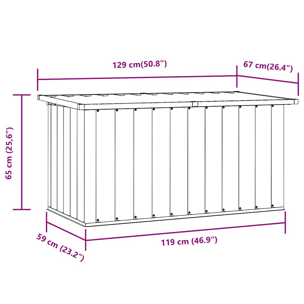 Gartenbox 129X67X65 Cm