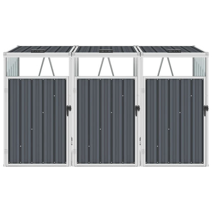 Mülltonnenbox Für 3 Mülltonnen 213×81×121 Cm Stahl