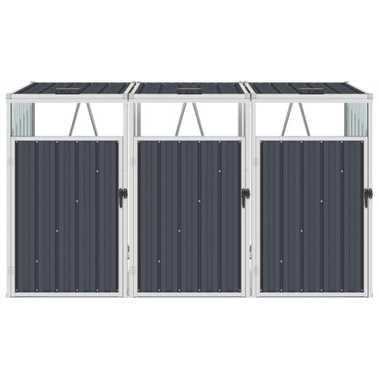 Mülltonnenbox Für 3 Mülltonnen 213×81×121 Cm Stahl
