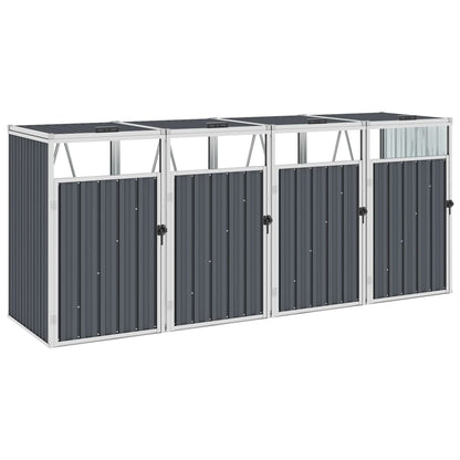 Mülltonnenbox Für 4 Mülltonnen 286×81×121 Cm Stahl