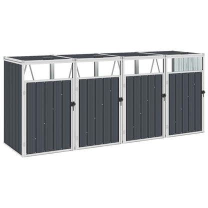 Mülltonnenbox Für 4 Mülltonnen 286×81×121 Cm Stahl